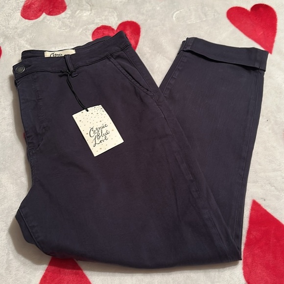 NWT Stitch Fix l Cosmic Blue Love Callie Cuffed Capri Skinny Pant - Picture 13 of 14